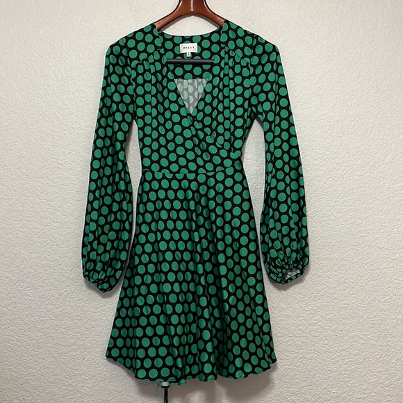 Milly Siena Polka Dot Wrap Dress - Picture 4 of 16